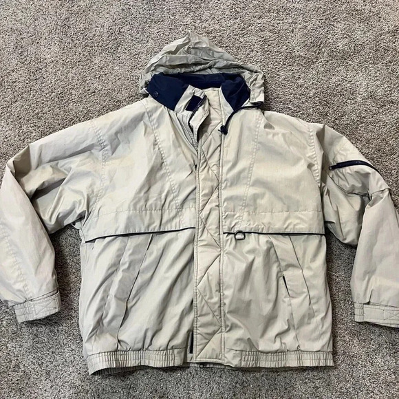 Haggar Clothing Co Chore Jacket Mens Size Large Bomber Golf Vintage Fleece Lined - Picture 1 of 15